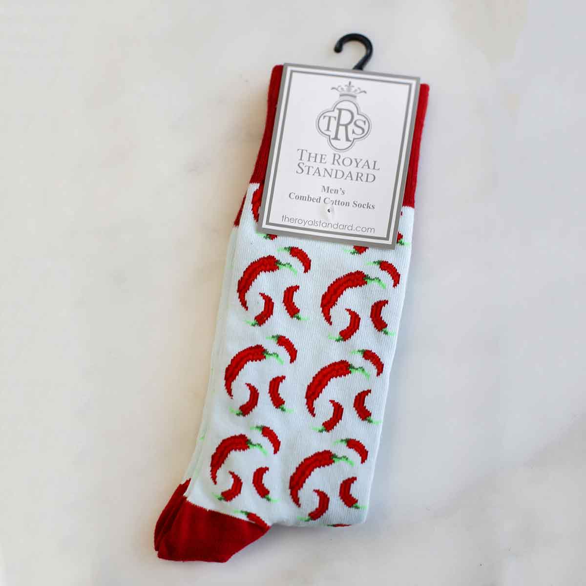 Men's Hot Pepper Socks Sky/Red One Size