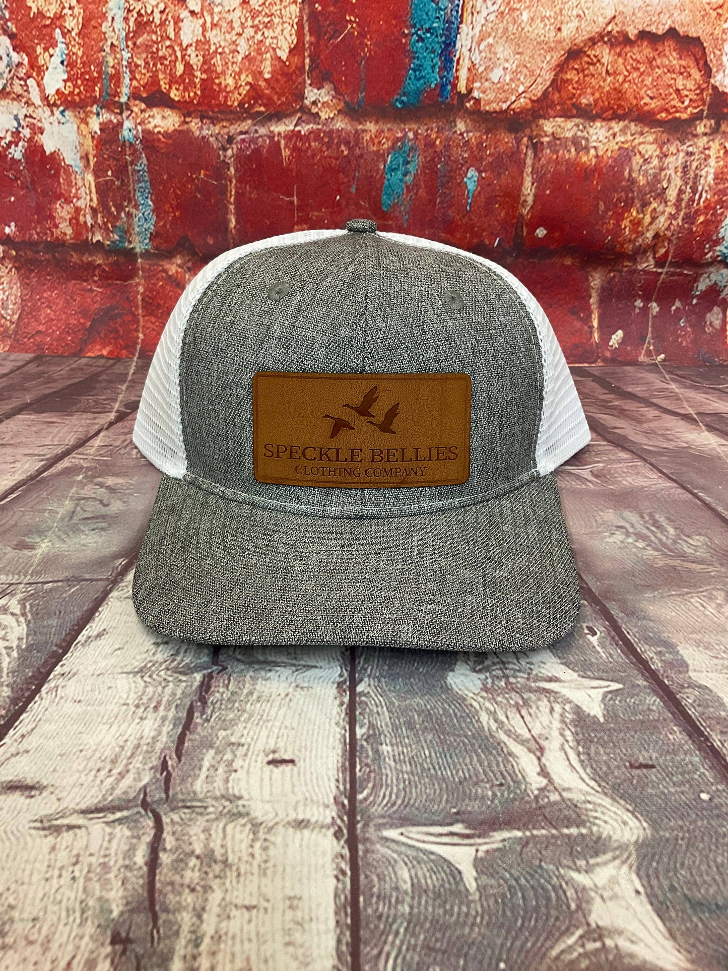 3 Geese Leather Patch Hat