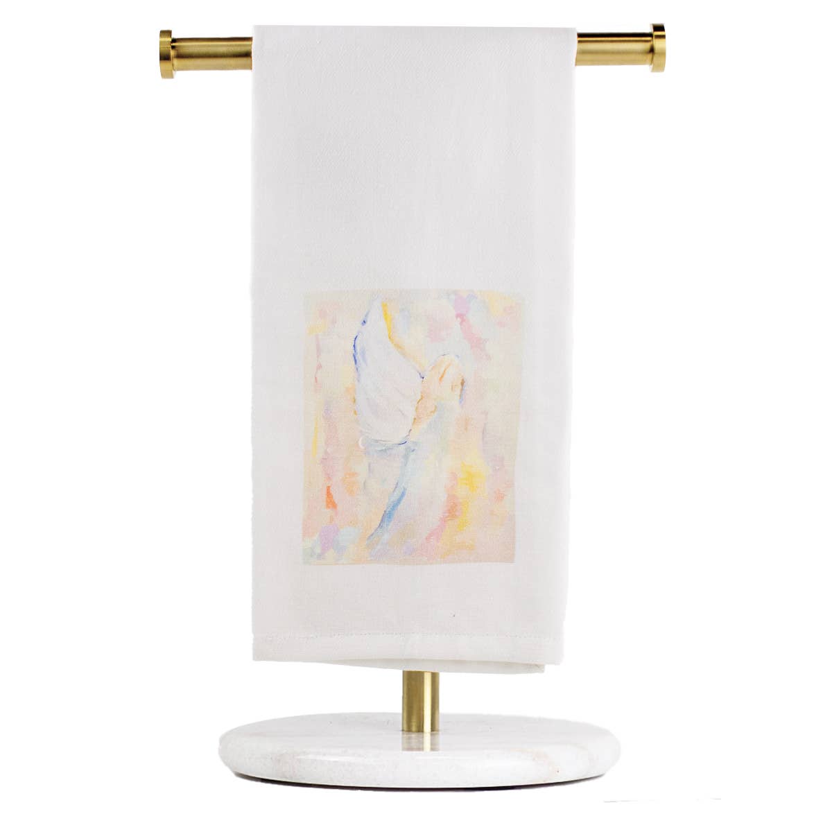 Julianna Angel Hand Towel White/Multi 20x28