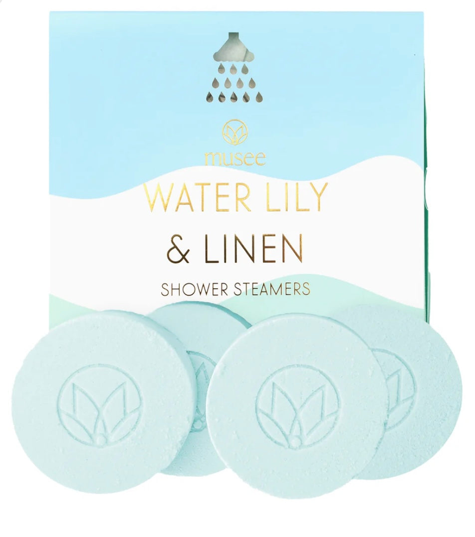 Water Lily & Linen Shower Steamers (Set of 4)