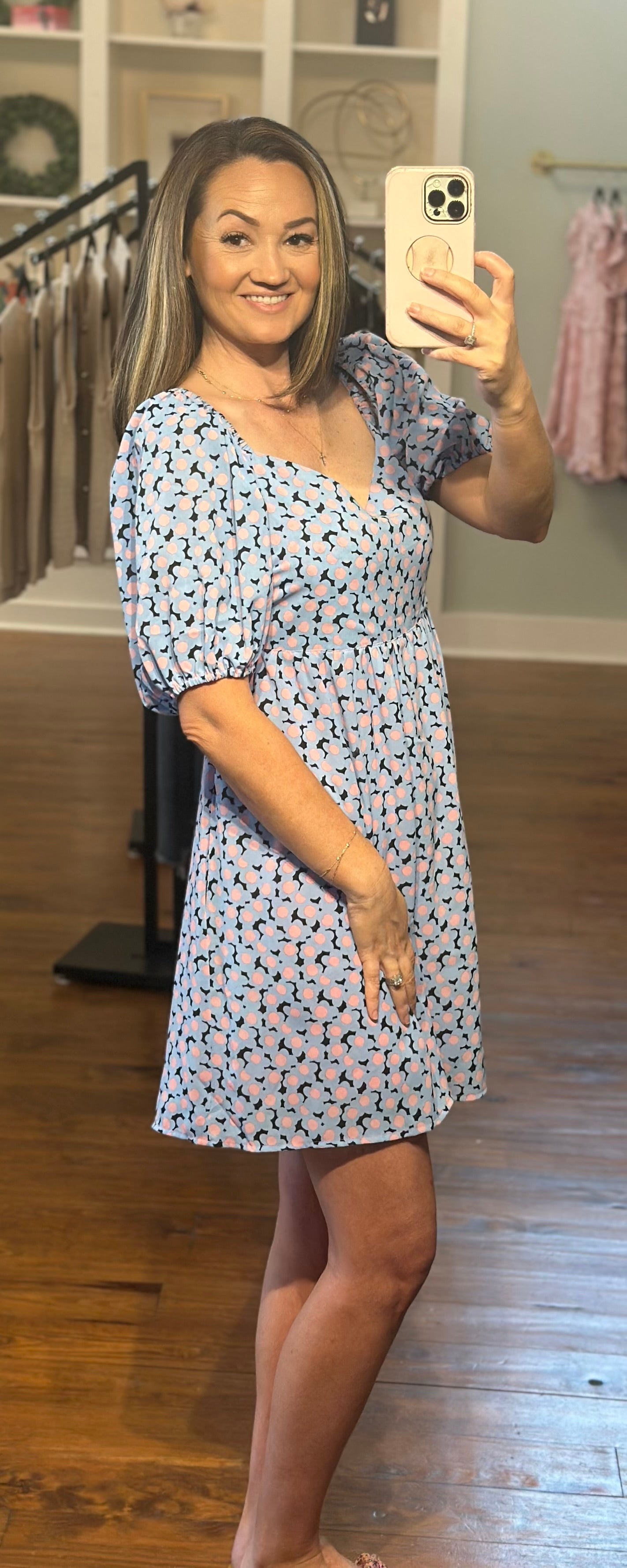 Baby Pink & Blue Dress