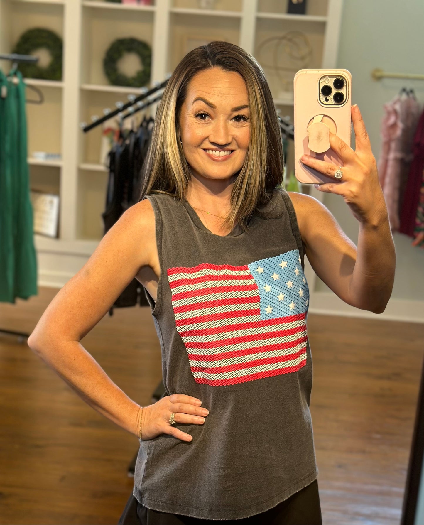 All Americana Puff Flag Tank