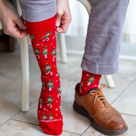 Men's Dancing Nutcracker Socks   Red/Green   One Size