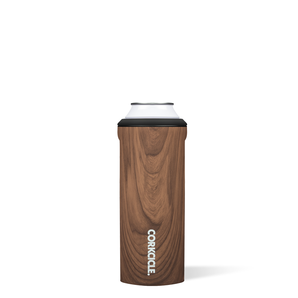 Corkcicle Slim Can Cooler - Walnut Wood