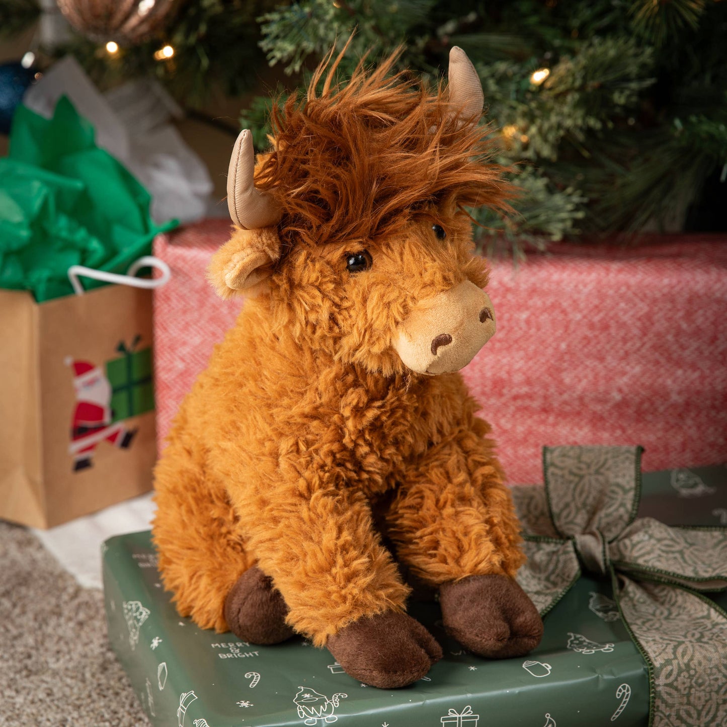 12" Plush Highland Chestnut Cow