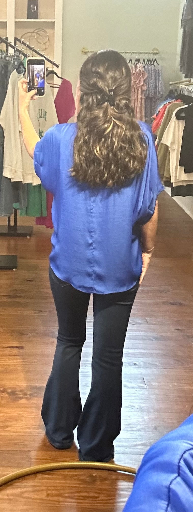 Beautifully Blue Dolman Sleeve Top