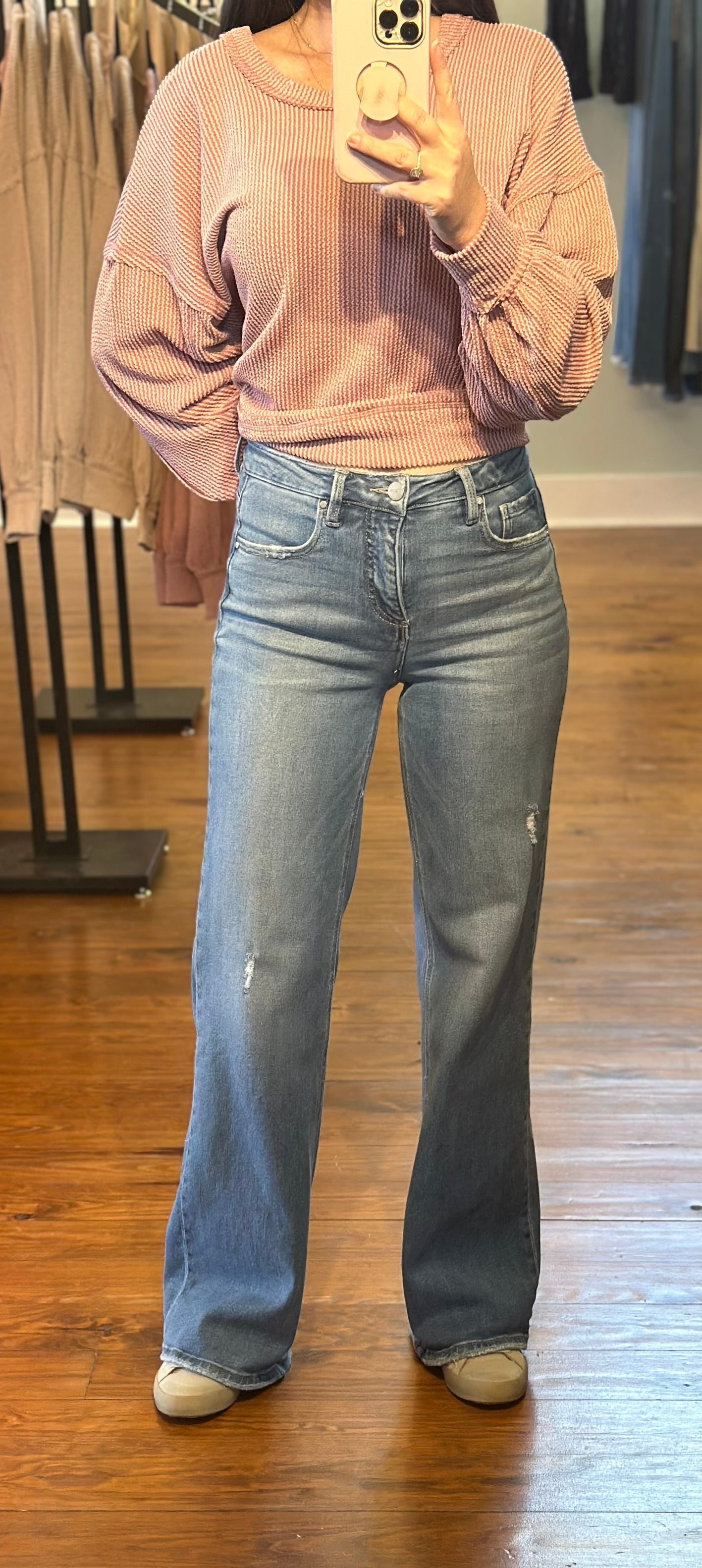 High Rise Wide Leg Jeans