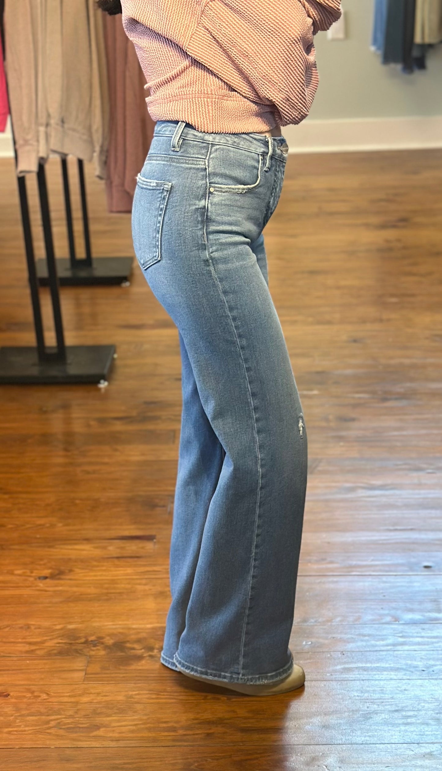 High Rise Wide Leg Jeans