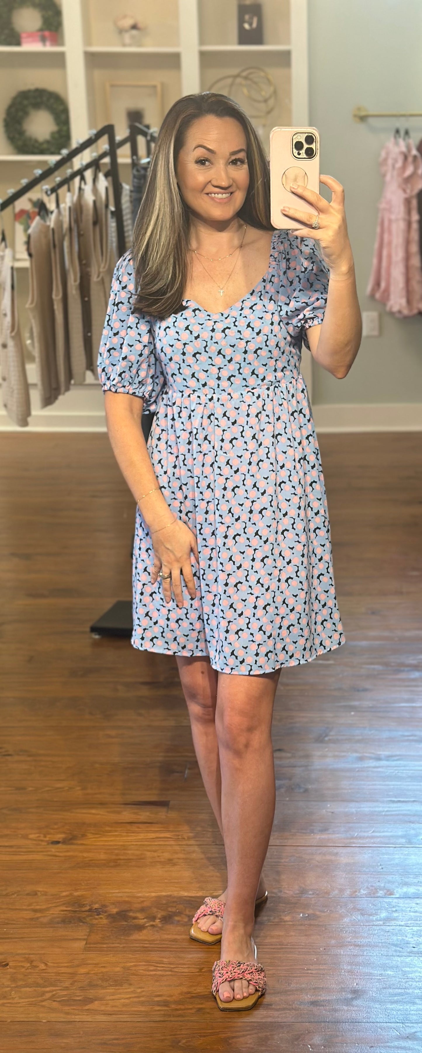 Baby Pink & Blue Dress