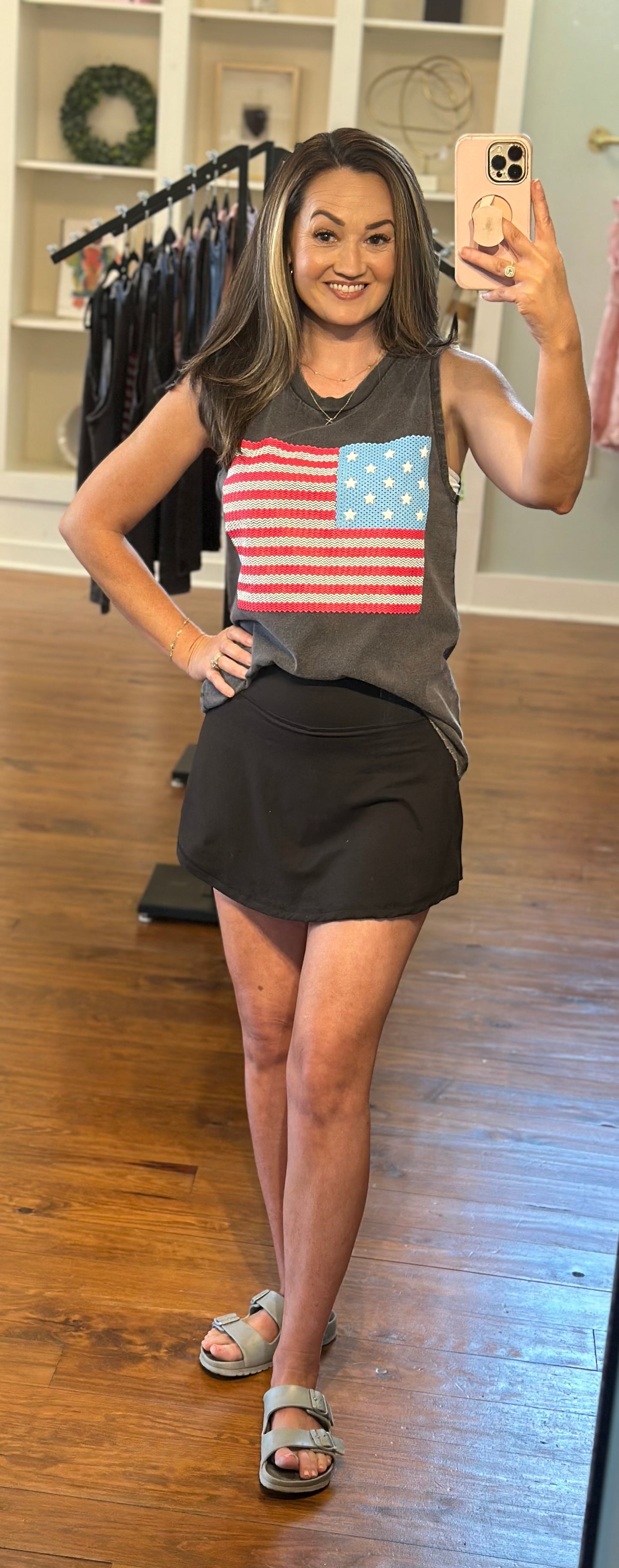 All Americana Puff Flag Tank