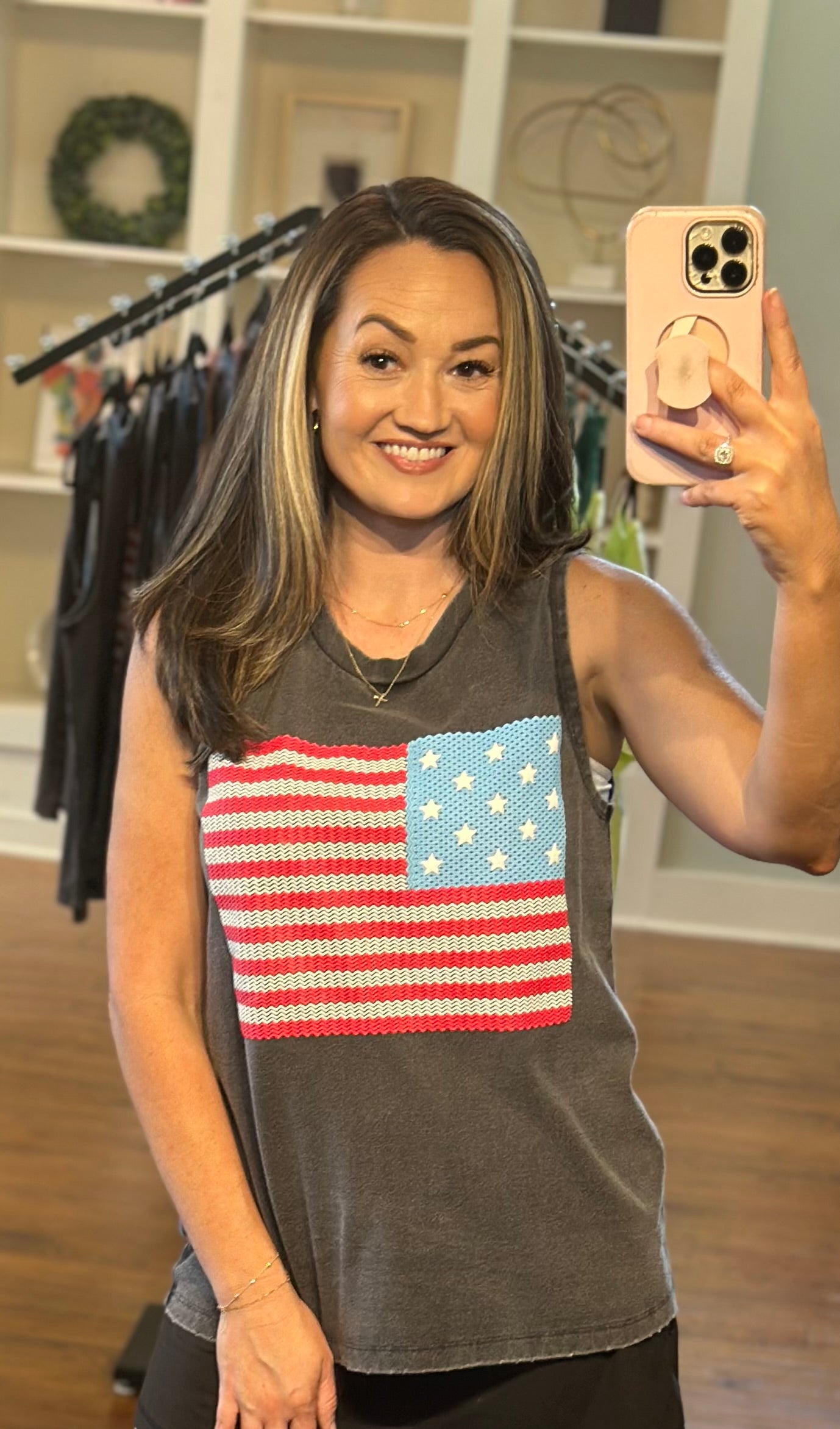 All Americana Puff Flag Tank