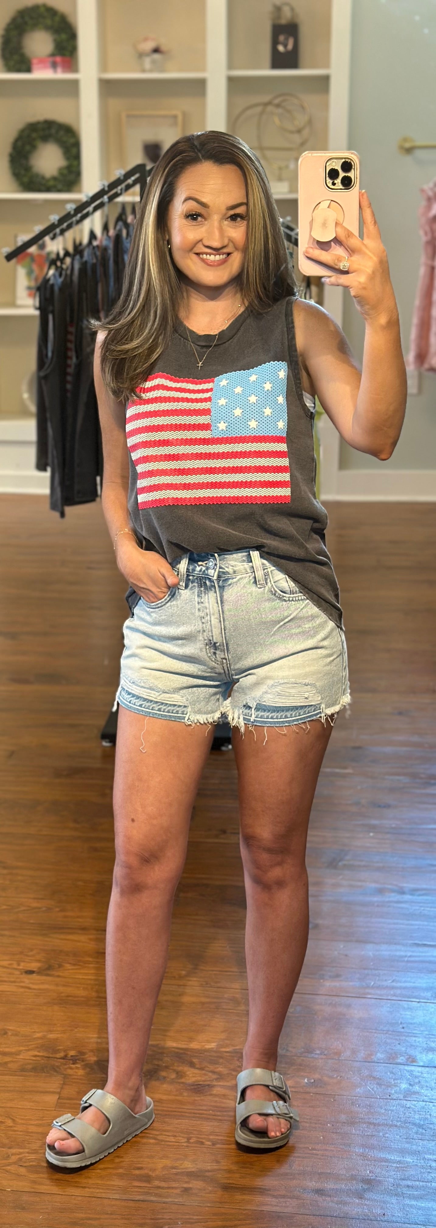 All Americana Puff Flag Tank