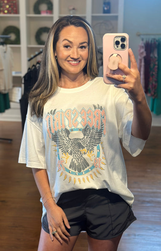 Oversized Free Spirit Vintage Eagle T-Shirt