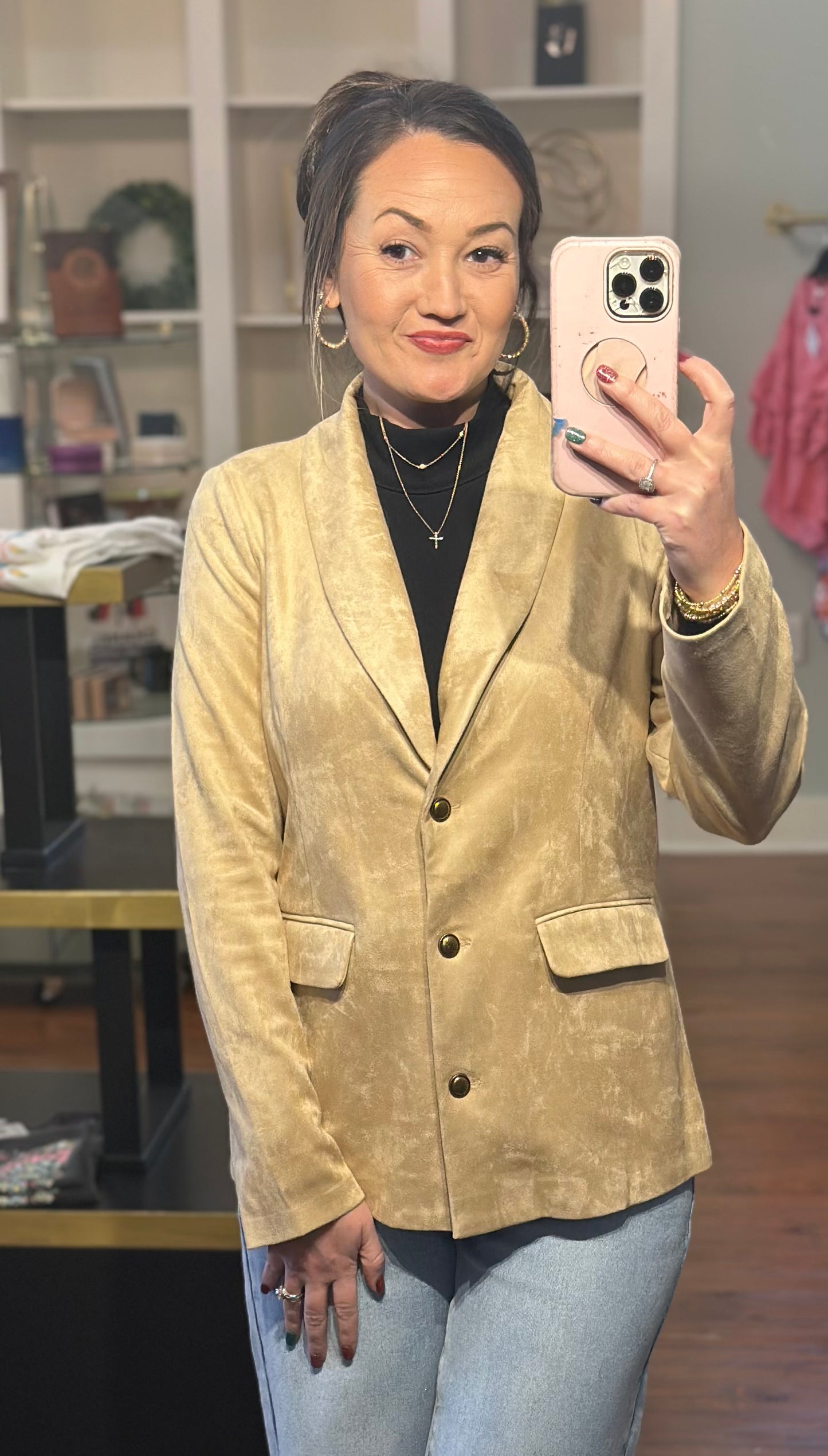 Faux Suede Jacket