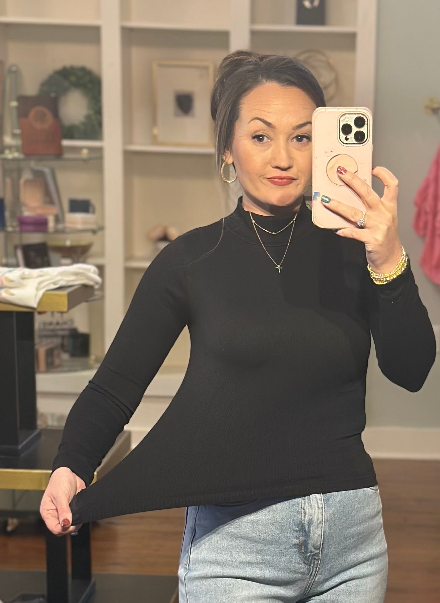 Nikibiki Mock Neck Black