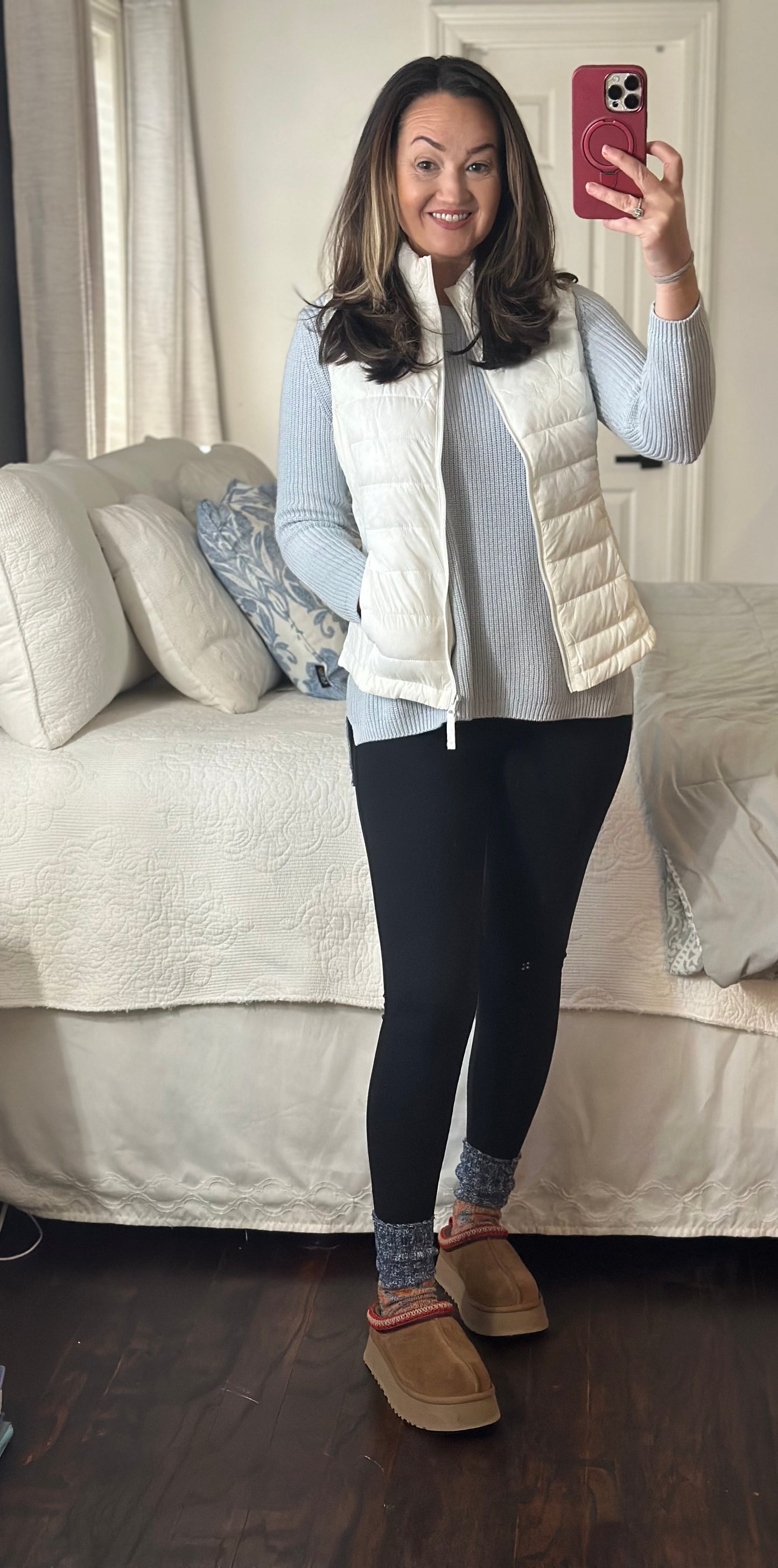 Bright White Puffer Vest