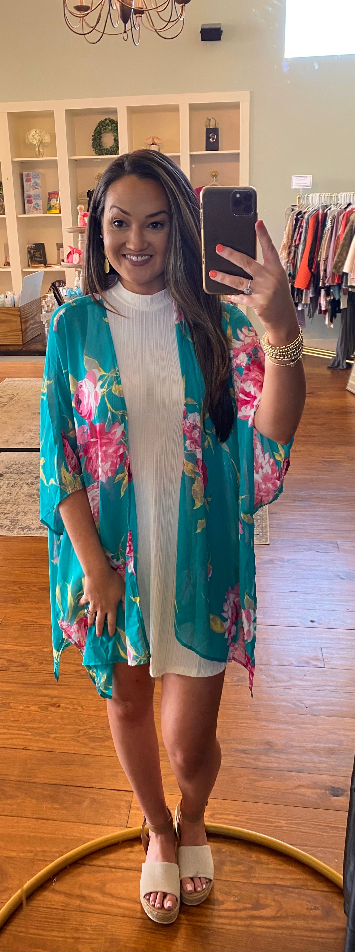 Floral Side Slit Kimono