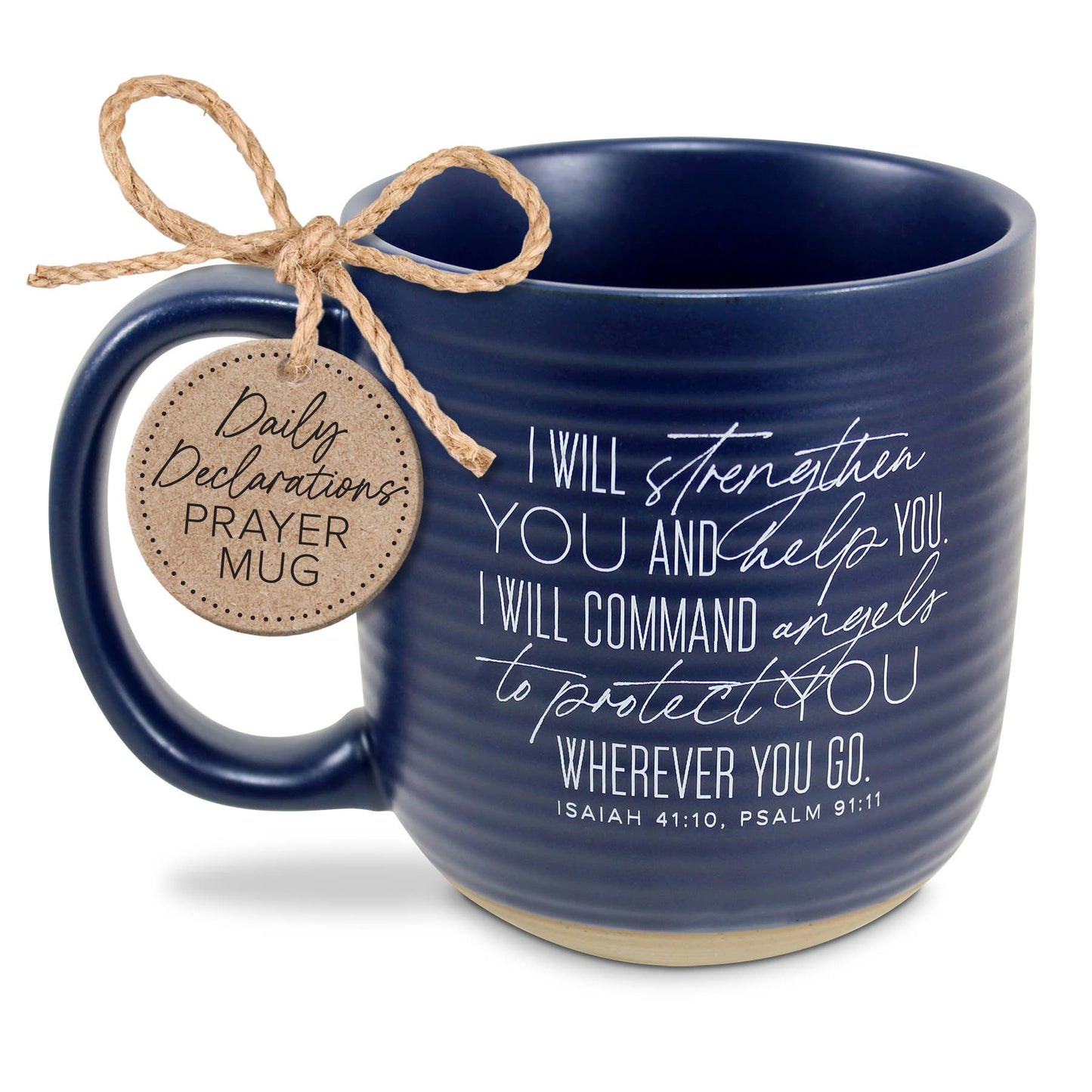 Coffee Mug Amen I Will Help Blue 20 Oz